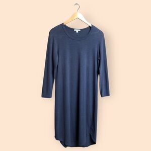 Standard James Perse Cotton Raglan Shirt Dress Blue Designer USA Women’s 3 (L)